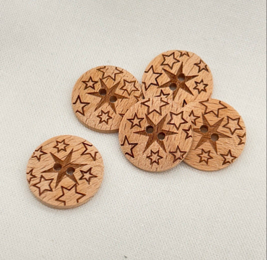 20mm knapper i natur treverk
